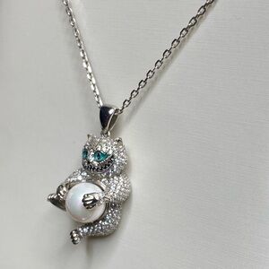 Cheshire Cat Diamond Pendant Necklace